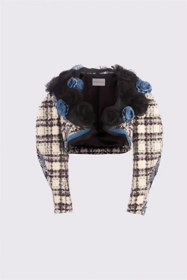 Jacquard patchwork jacket