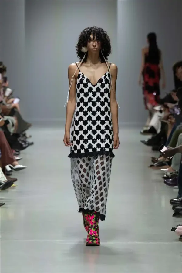 Sequin Embroidery Spliced Dress