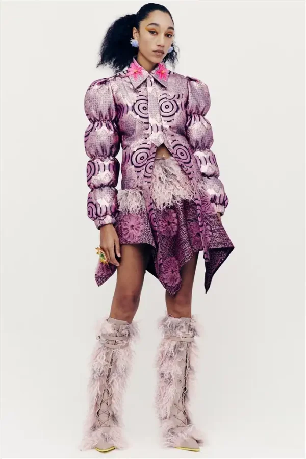 Jacquad Down Jacket